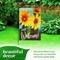G128 Combo Pack: Garden Flag Stand Black 36 in x 16 in & Garden Flag Summer Decoration Welcome Sunflowers Blue Sky 12"x18" Double-Sided Blockout Fabric
